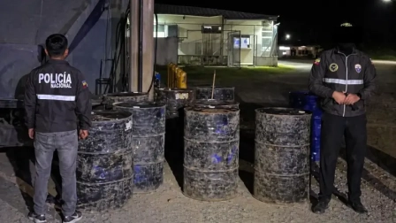 La Policía halló un laboratorio para procesar droga en Esmeraldas
