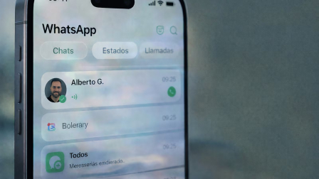 WhatsApp actualizó su interfaz y presenta el modo liquid glass.