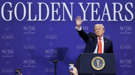 El presidente de Estados Unidos, Donald Trump, en un evento