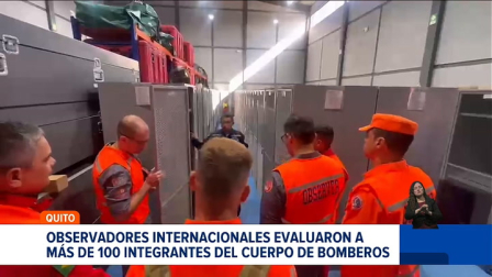 Observadores de Francia y Reino Unido evalúan el desempeño de 100 bomberos en maniobras de búsqueda y rescate. Un reportaje de Juan Miguel Rodríguez