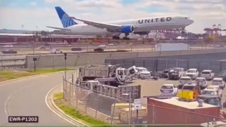 Impactante video: avión de United Airlines golpea camión