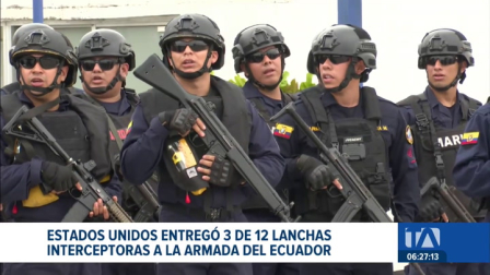 Como parte de la cooperación estratégica, Estados Unidos entregó las primeras tres lanchas de un total de doce. Estas unidades patrullarán las costas. Un reportaje de Ericka Vera