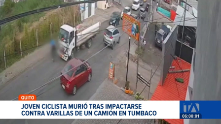 Un joven de 25 años perdió la vida en el sector de Tola Chica al chocar contra varillas metálicas que sobresalían de un vehículo pesado. Un reportaje de Gustavo Jaramillo