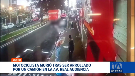El conductor perdió el control de su moto en la Av. Real Audiencia y fue arrollado por un camión que circulaba por la zona. Un reportaje de Pablo Guerra