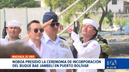 La nueva embarcación multipropósito reforzará la vigilancia frente al contrabando de combustible y actividades ilícitas en el mar ecuatoriano; el presidente Daniel Noboa participó en la entrega oficial de la unidad.