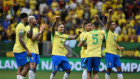 Jugadores de la selección de Brasil.
