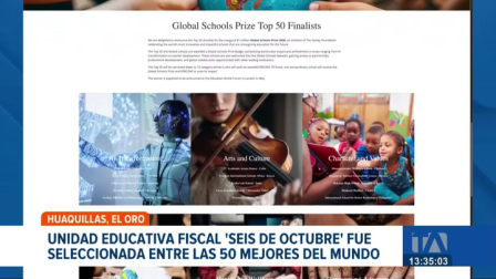 Un plantel de la zona fronteriza se destaca a nivel global por sus métodos de enseñanza. La institución es la única representante del país en el top. Un reportaje de Bernarda Cevallos