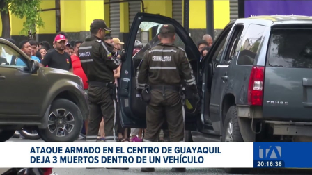 Un nuevo hecho violento conmocionó a Guayaquil. Sujetos armados interceptaron un automotor, dejando tres fallecidos y dos heridos. Un reportaje de Jazmín Solís