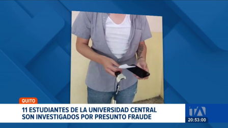 Durante un examen de Farmacología, los alumnos habrían sido sorprendidos utilizando dispositivos tecnológicos para copiar. Un reportaje de Brigette Mancheno