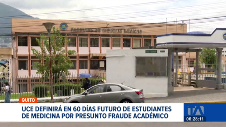 El Consejo Universitario de la Universidad Central analiza la separación definitiva de los 11 estudiantes acusados de fraude académico. Un reportaje de Brigette Mancheno