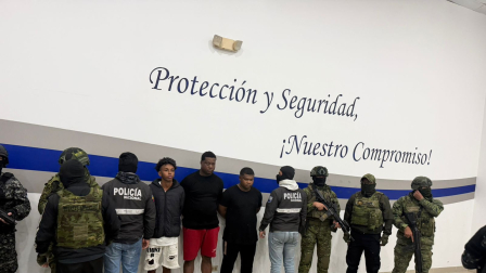 Los sospechosos fueron detenidos en un operativo en el sector de Calderón, en el norte de Quito.
