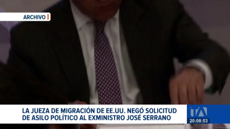 La solicitud de asilo fue negada en una audiencia privada; Serrano es acusado en Ecuador de ser autor intelectual del asesinato de Fernando Villavicencio