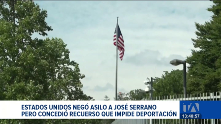 La defensa del exministro argumentó riesgo de torturas en Ecuador para obtener la medida en EE.UU.; Serrano permanece en ese país tras el fallo.