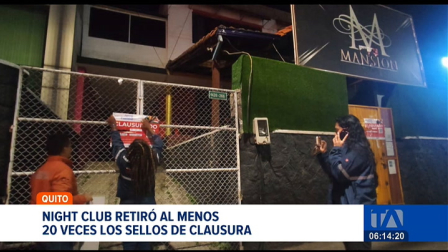 Ante la reincidencia del establecimiento nocturno en el norte de Quito, la AMC decidió llevar el caso a instancias judiciales. Un reportaje de Juan Miguel Rodríguez