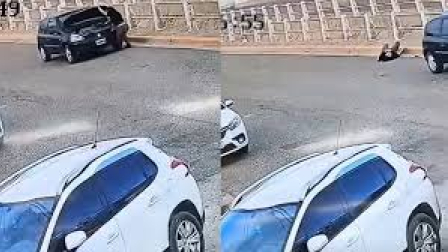 Se olvidó el freno de mano, bajó a revisar el capó y la atropelló su propio auto