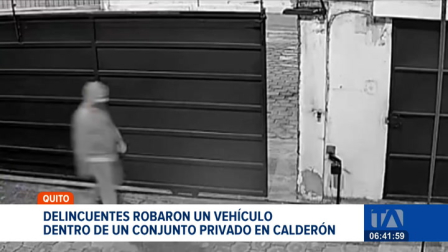 En Calderón se registró el robo de un auto dentro de un conjunto privado. La policía logró rastrear el vehículo por sistema GPS. Un reportaje de Gustavo Jaramillo