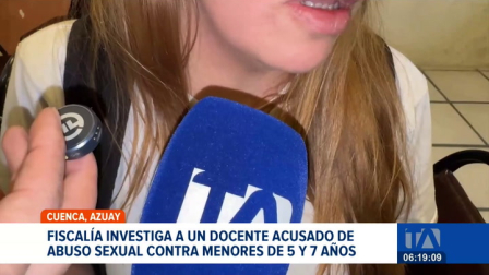 En Cuenca se desarrolla una investigación hacia un docente por presunto abuso sexual a menores. Las actividades en el plantel fueron suspendidas. Un reportaje de Iván Rodríguez