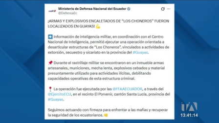 El organismo militar estadounidense resaltó las labores coordinadas con Ecuador como socio estratégico en la Coalición de las Américas contra los cárteles. Un reportaje de Ericka Vera