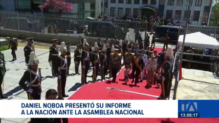 En su rendición de cuentas, Noboa resaltó las cifras de su gestión en el combate a la delincuencia y la reducción de la pobreza.  Un reportaje de Astrid Singre