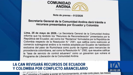 La Secretaría General de la CAN revisará las impugnaciones interpuestas por ambos gobiernos por el conflicto arancelario. Un reportaje de Karen Haro