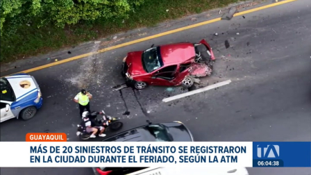 Guayaquil se posicionó como la zona con mayor siniestralidad vial durante el feriado. Choques y volcamientos dejan perdidas materiales y humanas. Un reportaje de Camila Guevara