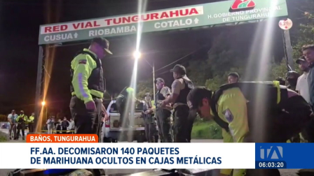 Durante un contro en las vías de Tungurahua, personal militar interceptó un cargamento de marihuana. La droga pretendía ser distribuida en el país. Un reportaje de Edith Jácome