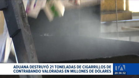El cargamento destruido representa un valor comercial de dos millones de dólares en el mercado.