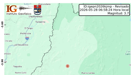 Un temblor sacudió la frontera de Ecuador y Perú.
