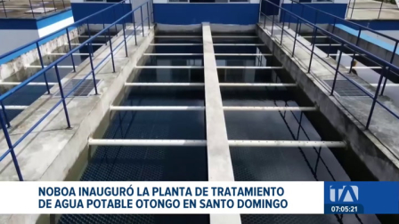El presidente Noboa cumplió agenda en la provincia de los Tsáchilas. Lideró la entrega oficial de la planta de agua y proyectos habitacionales. Un reportaje de Karen Caguano