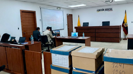 La audiencia de vinculación del caso Goleada se desarrolló, este viernes 29 de mayo de 2026, en el Complejo Judicial Norte de Quito.