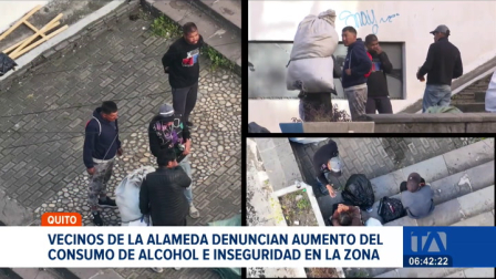 Moradores del centro denuncian que el parque La Alemeda se ha convertido en un foco de conflictividad debido a la presencia constante de libadores. Un reportaje de Mishell Villacís