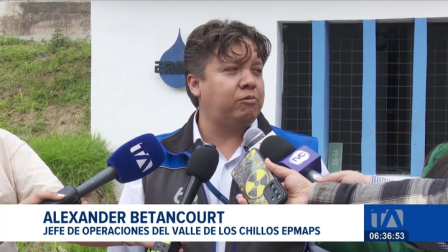 La Epmaps finalizó los trabajos en la red de transmisión. El servicio para Guangopolo, Alangasí y Conocoto se irá restableciendo de manera progresiva. Un reportaje de Nathalie Jiménez