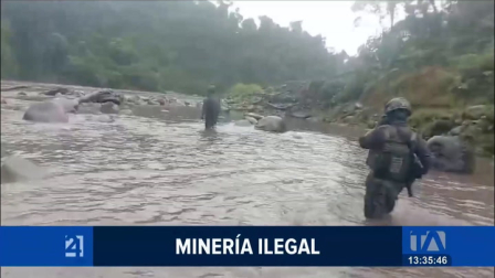 Las intervenciones se realizaron en Pastaza, Napo y Morona Santiago, donde las FF.AA. destruyeron campamentos ilícitos. Un reportaje de Ismenia Solórzano