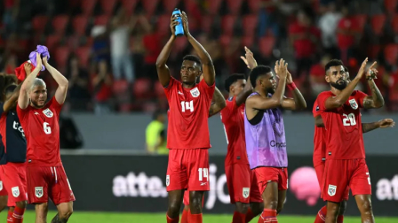 La Selección de Panamá en una presentación