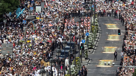 El papa León XVI ofició una misa ante más de 1,2 millones de fieles en Madrid.