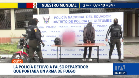 Operativos y detenciones en el Distrito Quitumbe logra captura de falso repartidor armado y una pareja de microtraficantes. Un reportaje de Nathalie Jiménez