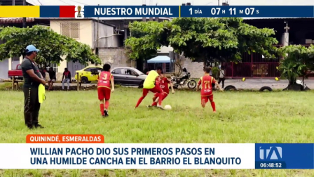 Conocimos el barrio 'El Blanquito' en Quinundé, para descubrir los campos de juego donde Willian Pacho moldeó su talento. Un reportaje de Ricardo Cruzatty