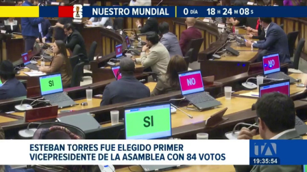 El legislador oficialista obtuvo el respaldo de su bancada, independientes y Pachakutik, ante la oposición del correísmo. Un reportaje de Karen Haro