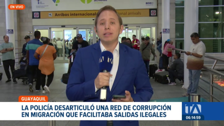 En Guayaquil cayó una red de corrupción que facilitaba documentación falsa para la salida de pasajeros. Además, el ministro Reimberg declaró sobre casos recientes de inseguridad. Un reportaje de Ever Moreira