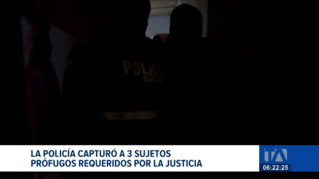 La Policía detuvo a tres personas requeridas por la justicia. Registran boletas vigentes por delitos de carácter sexual y homicidio. Un reportaje de Mishell Villacís