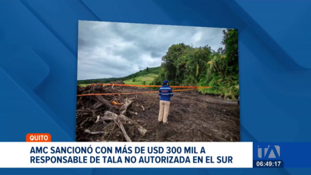 La AMC aplicó una sanción económica a un ciudadano que derribó 70 especies endémicas sin ningún tipo de permiso en el sector de Quitumbe. Un reportaje de Brigette Mancheno