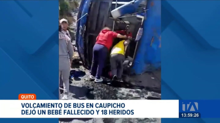 El siniestro ocurrió la mañana de este sábado en el sector de Caupicho, dejando además 18 personas heridas. Se investigan las causas del hecho. Un reportaje de Ismenia Solórzano