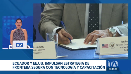 Ecuador y EE.UU. suscribieron la carta de implementación de un plan piloto destinado a blindar la frontera norte. El proyecto dotará de tecnología y capacitación especializada a las fuerzas de seguridad.