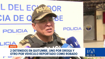 Operativos al sur de Quito permitieron recuperar una camioneta reportada como robada y neutralizar a un microexpendedor de droga. Un reportaje de Juan Miguel Rodríguez