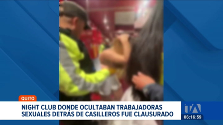 Autoridades intervinieron un reconocido night club de Quito. En la inspección se descubrió que las trabajadoras sexuales estaban ocultas en un doble fondo. Un reportaje de Juan Miguel Rodríguez