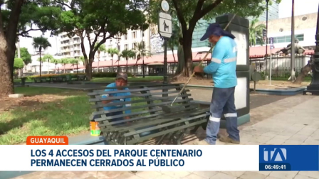 El Parque Centenario sigue cerrado por retrasos en los trabajos de mantenimiento. Ciudadanos reclaman que los trabajos se agiliten y piden más seguridad. Un reportaje de Camila Guevara
