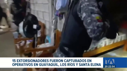 Los operativos se ejecutaron en Guayaquil, Los Ríos y Santa Elena. Los sospechosos exigían entre dos mil y veinte mil dólares a sus víctimas. Un reportaje de Ismenia Solórzano