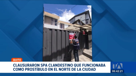 Autoridades clausuraron un spa clandestino en Quito. Se constató que el lugar operaba ofreciendo servicios de masajes tántricos de hasta 80 dólares. Un reportaje de Juan Miguel Rodríguez