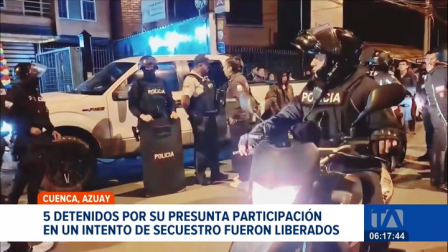 En Cuenca, una jueza deja en libertad a cinco sospechosos de intento de secuestro. Se argumentó que la Policía cometió errores de procedimiento en el parte. Un reportaje de Iván Rodríguez