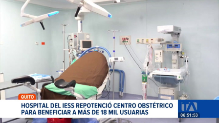 Una inversión de más de USD 20 000 permitió concluir la primera fase de intervención integral en el área de maternidad del Hospital del IESS San Francisco que busca beneficiar a 18 000 afiliadas.